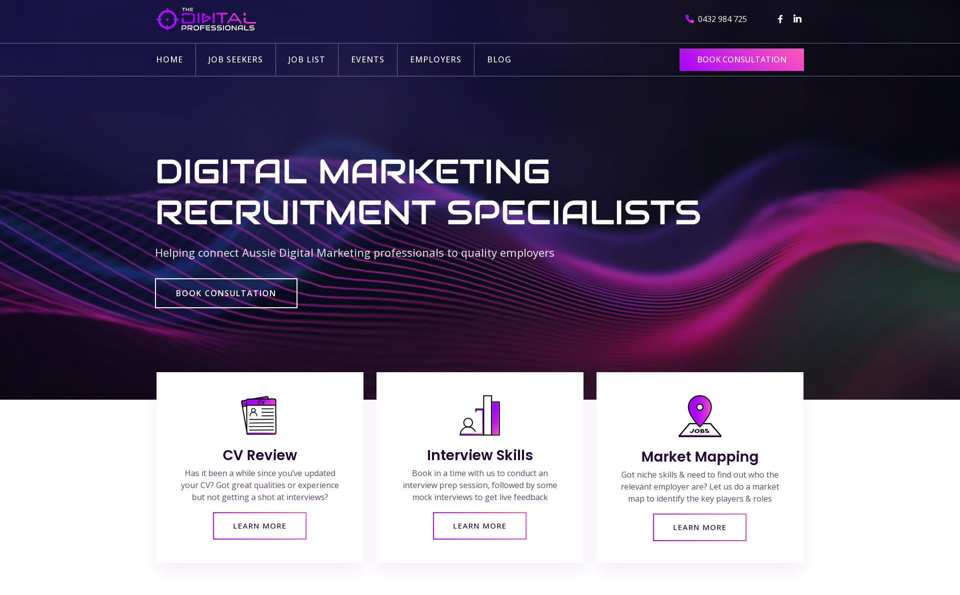 Website Redesign for Digital Marketing Recruitment Specialists Company