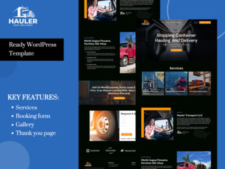 Hauler - Logistics & Container Delivery Services Company Website Template