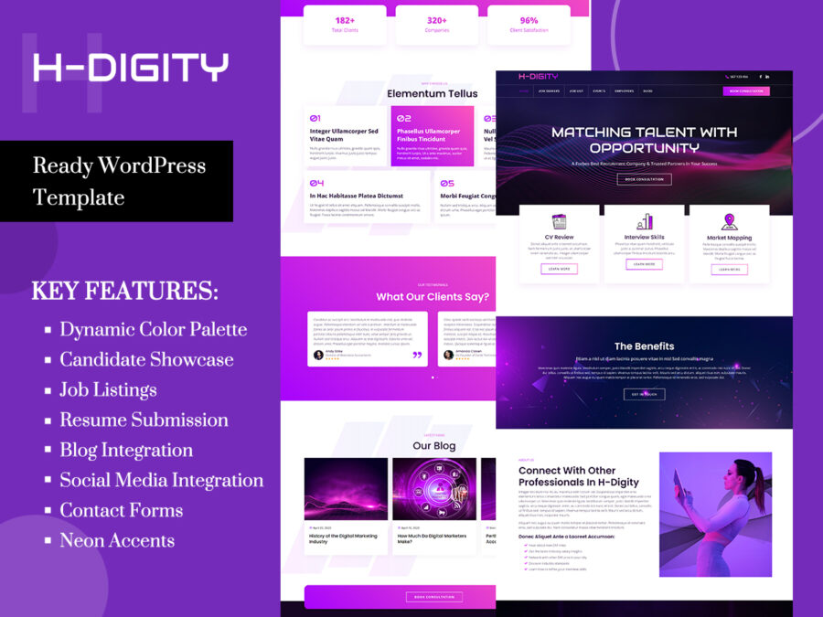 Hdigity - Recruitment Agency Digital Industry Responsive Website Template