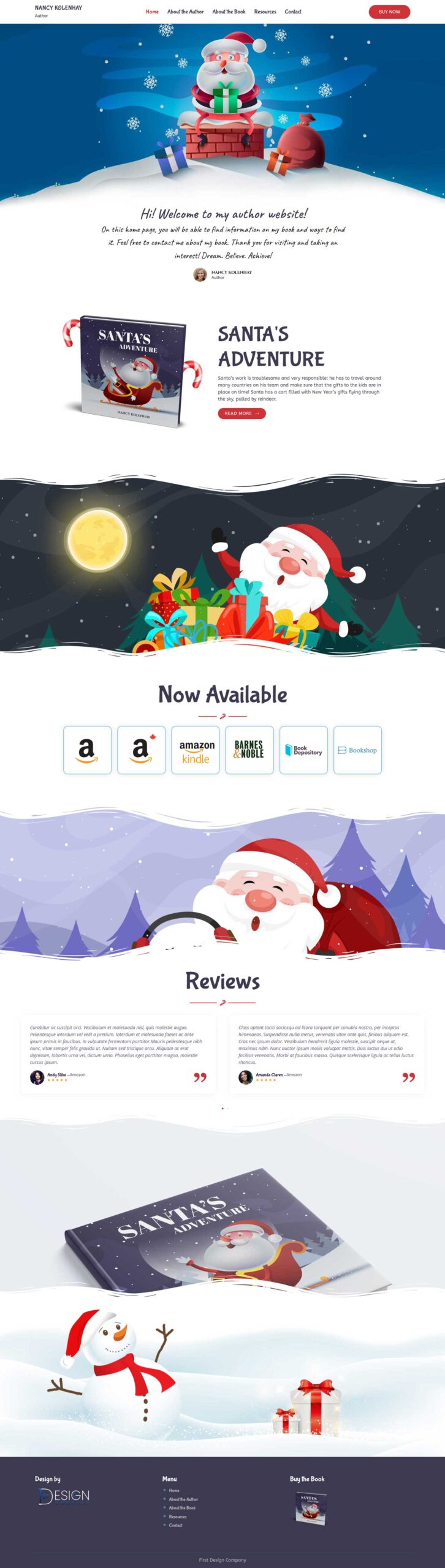 Book Author Website Template for Children's Book | WordPress Theme for Children’s Book Writer