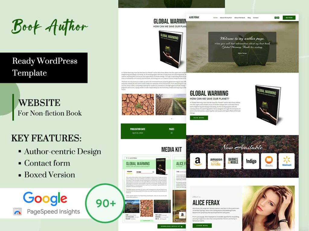 Book Author Website Template For Non-fiction