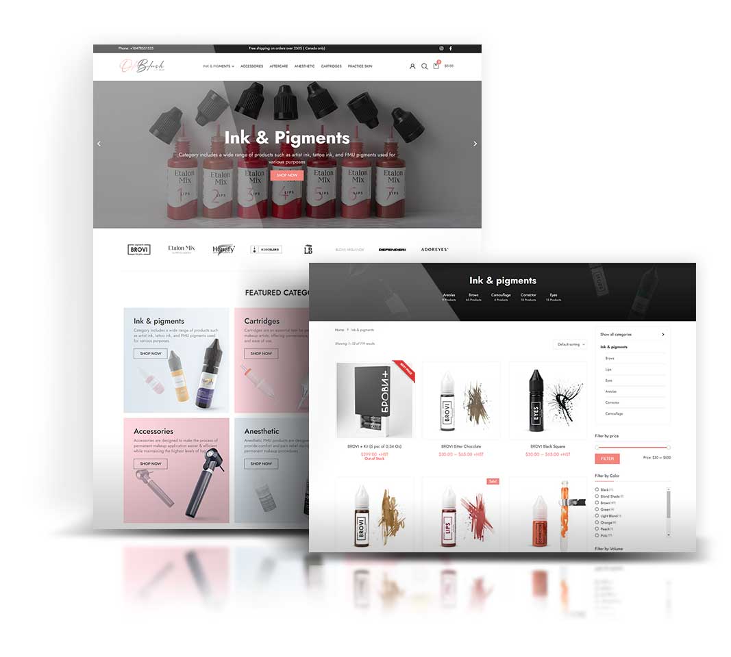 Cosmetics Shop Website Design