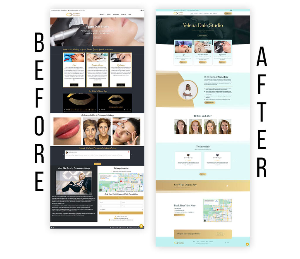 microblading website design