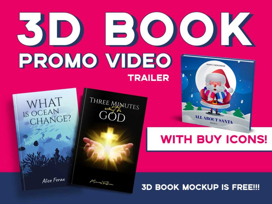 3d Book Promo Video Trailer Creation (Church, Kids, Children, Fiction)