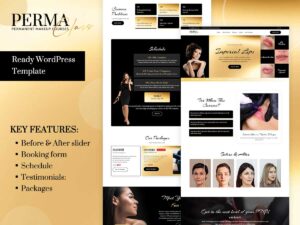 Permanent Makeup Courses Landing Page Template