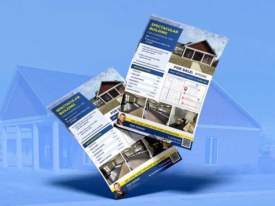 Design modern real estate, property listing flyer, brochure