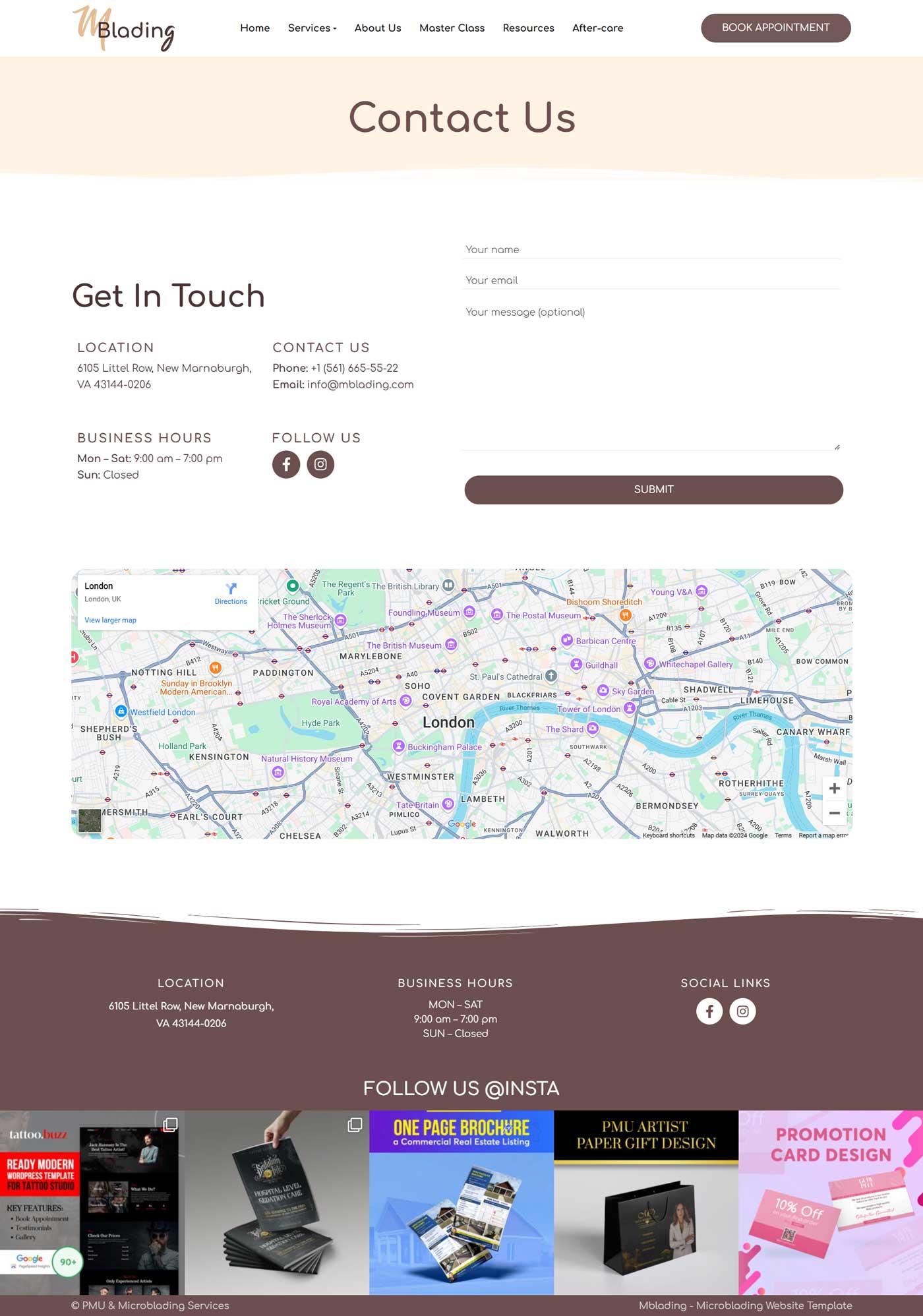 Beauty Salon WordPress Theme for PMU Artist or Salon