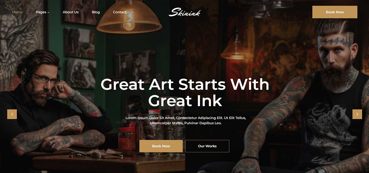 Tattoo Website Template