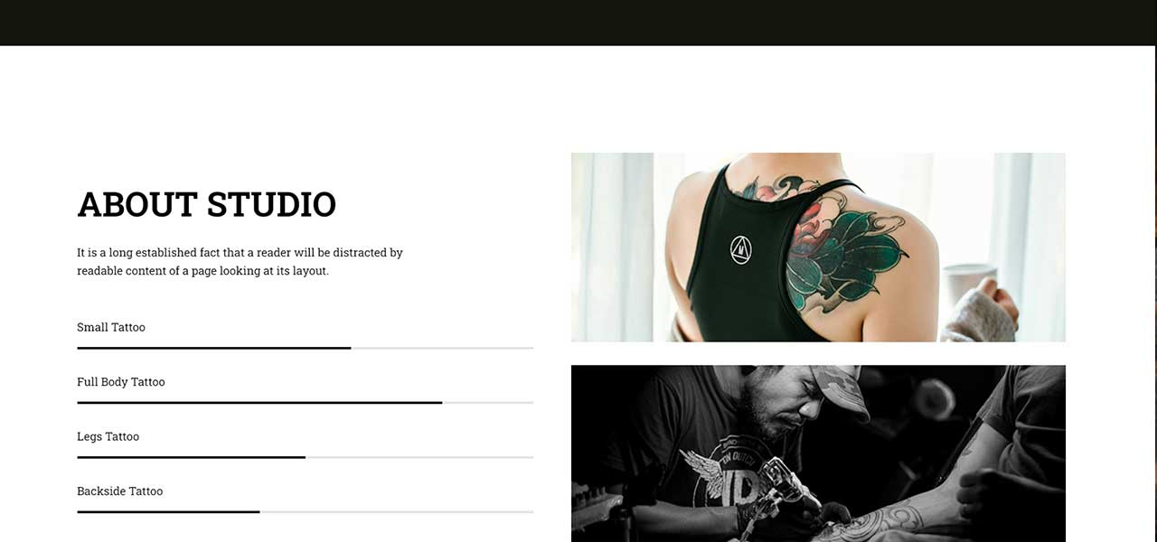 Tattoo Website Template