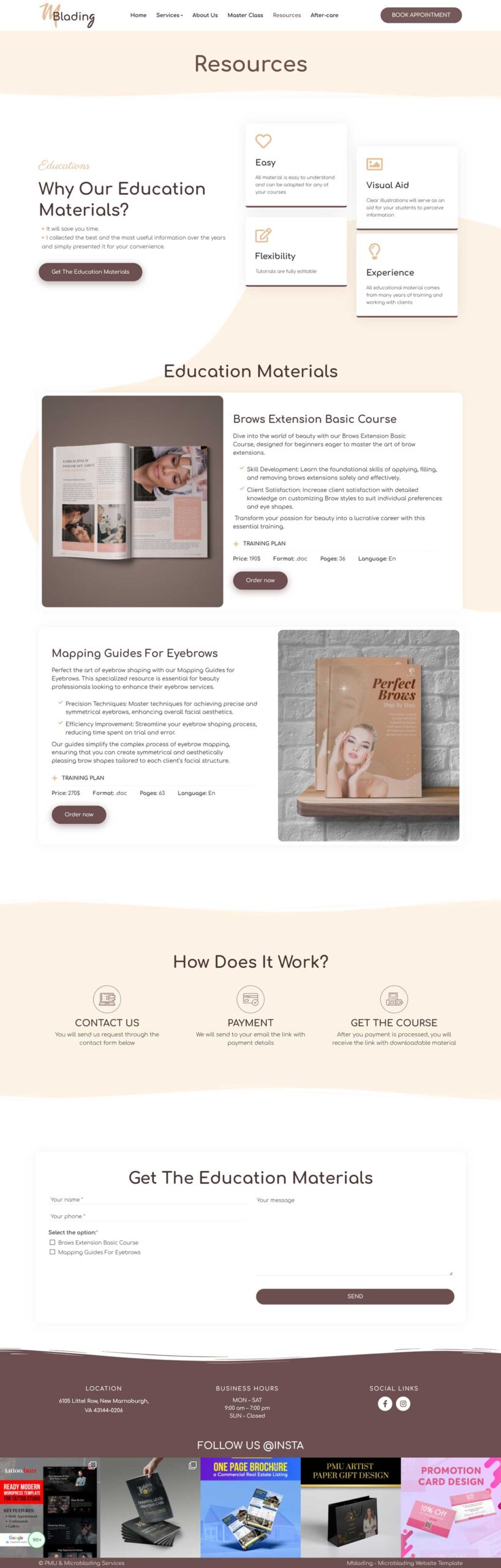 Beauty Salon WordPress Theme for PMU Artist or Salon