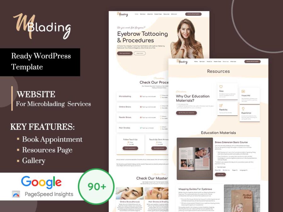Microblading Website Template