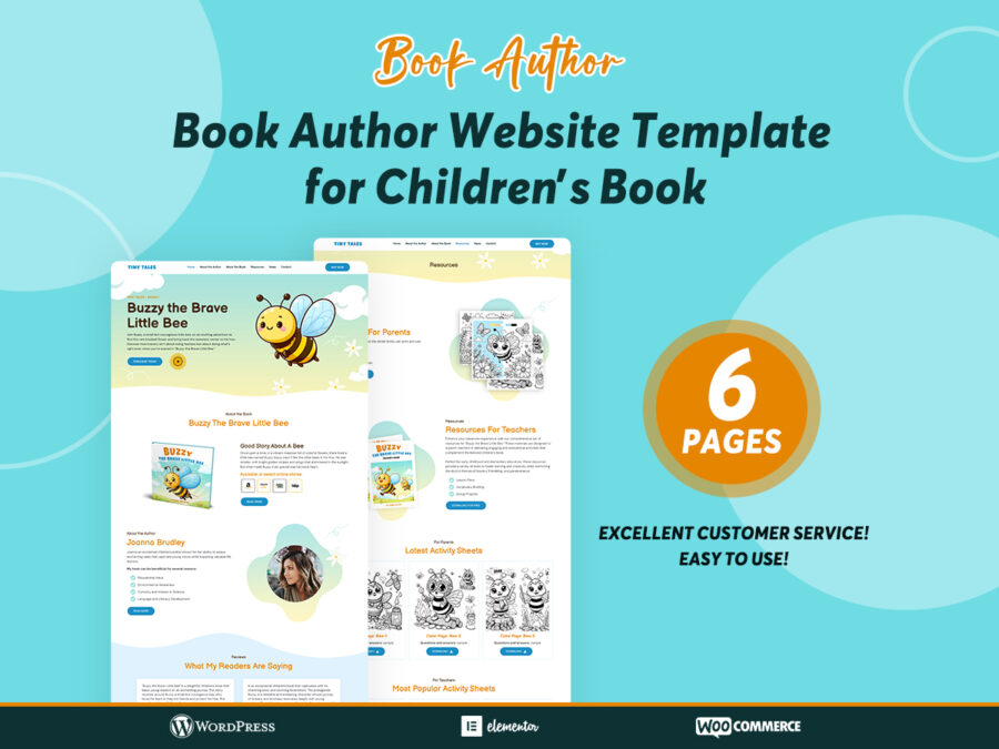 TinyTales - Book Author Website Template for Children's Book