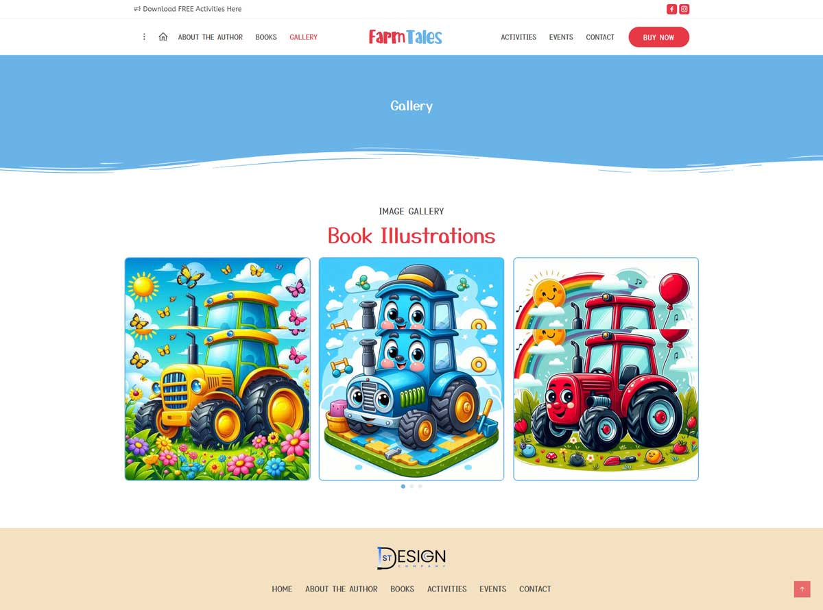 Book Author Website Template for Kids Book Author | WordPress Theme for Children's Book Writer - FarmTales