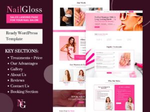 Nail Salon WordPress Theme – NailGloss for Beauty Studios & Manicure Salons